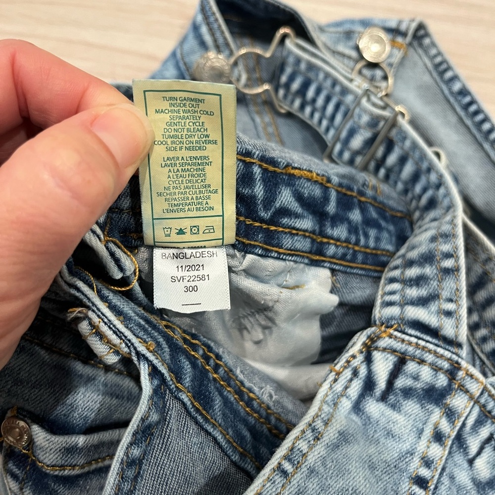 7 For All Mankind Kids Denim Overalls Size 18 Months - Picture 8 of 11